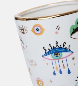 مزهرية خزفية بتصميم عيون متعددة