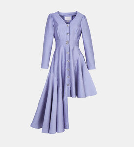 فستان ميدي غير متماثل جاكار