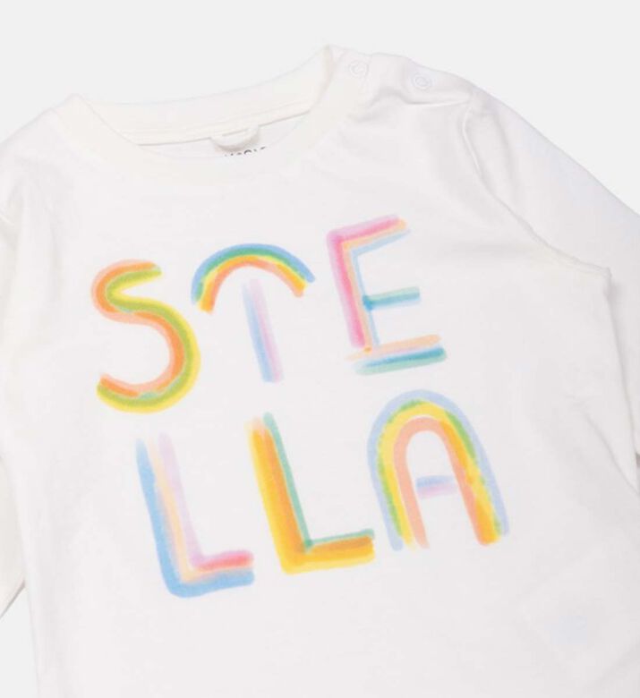 تي شيرت قطني بتأثير الطلاء وشعار الماركة