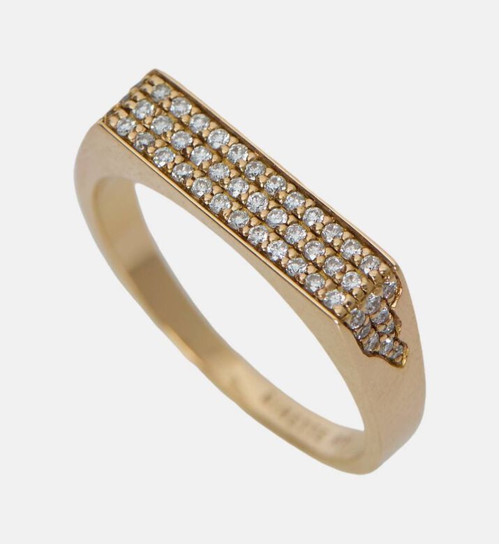 Baguette Diamond Signet Ring - 18k