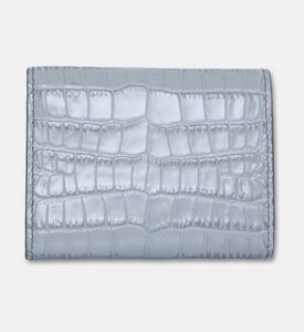 Strathberry Mosaic Trifold Croc-embossed Wallet, Grey, Packshot View
