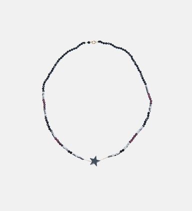18k Gold Star Druzy Stone Pendant