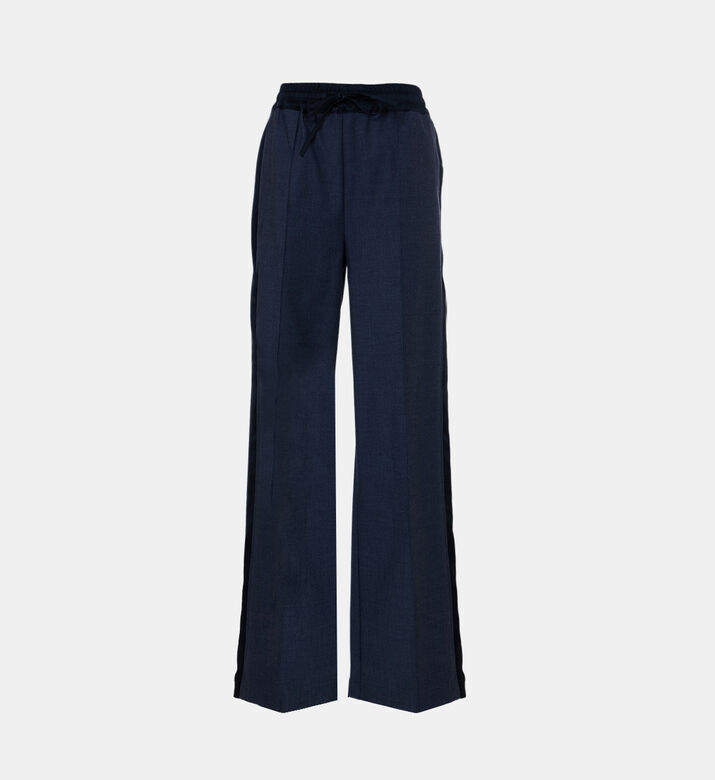Elastic Waistband Wide-leg Pants