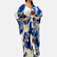 Multi-colored Painted Pattern Kaftan