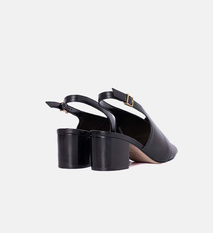 Low Block Heel Slingback Sandals