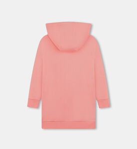 فستان بغطاء رأس بلوغو مطبوع من الأمام