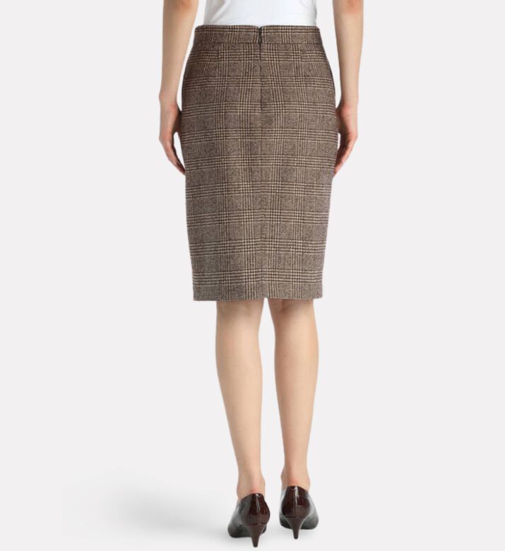 Luisa Spagnoli Fornaio Front Slit Knee-length Pencil Skirt, Model View
