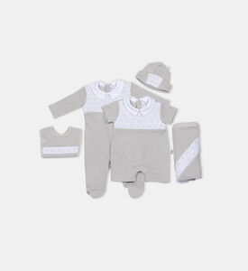 Cotton Printed Dungarees 4-piece Set Cotton Printed Dungarees 4-piece Set