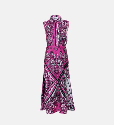 Bandana-printed Silk Shirtdress