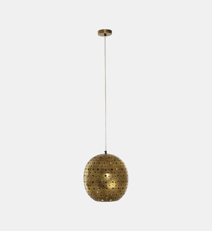 Home Deco and More Antique Brass Circle Pendant Lamp, Packshot View