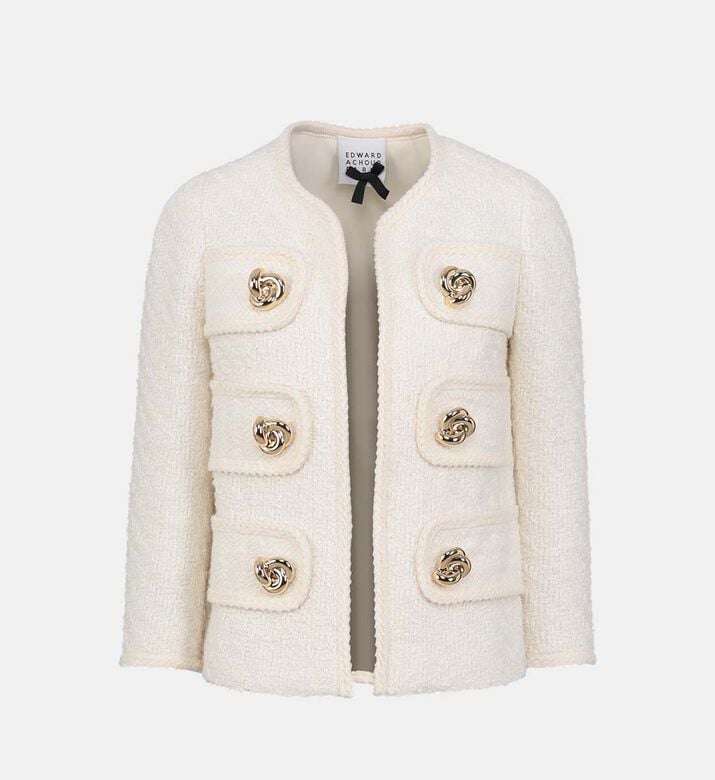 Gold Buttons Tweed Jacket