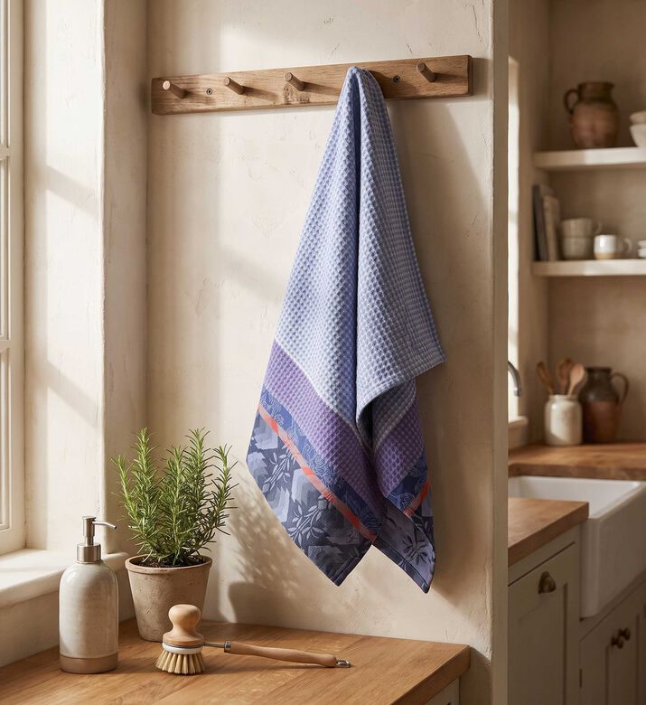 Jacquard Gipsy Cotton Hand Towel, Blue, Packshot View