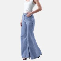 High Waist Wide Leg Denim Jeans