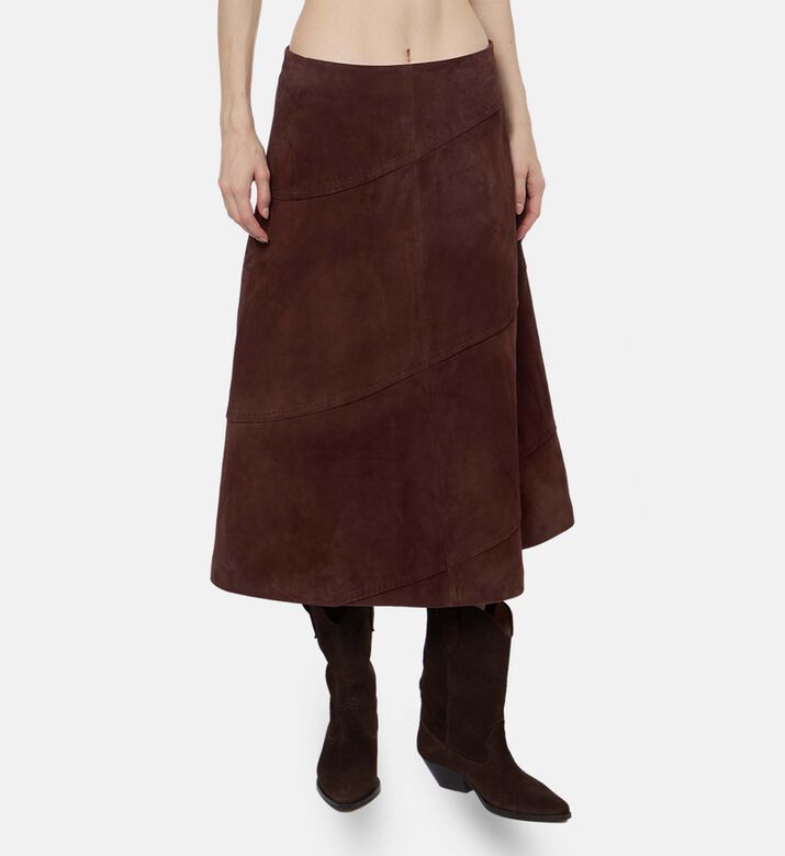 Alice and Olivia Sosie Geometric Panels A-line Skirt, Model View