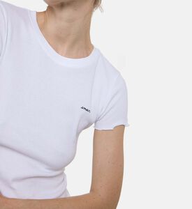 Maison Labiche Folies Rib-knit Scalloped Edges Top, Model View