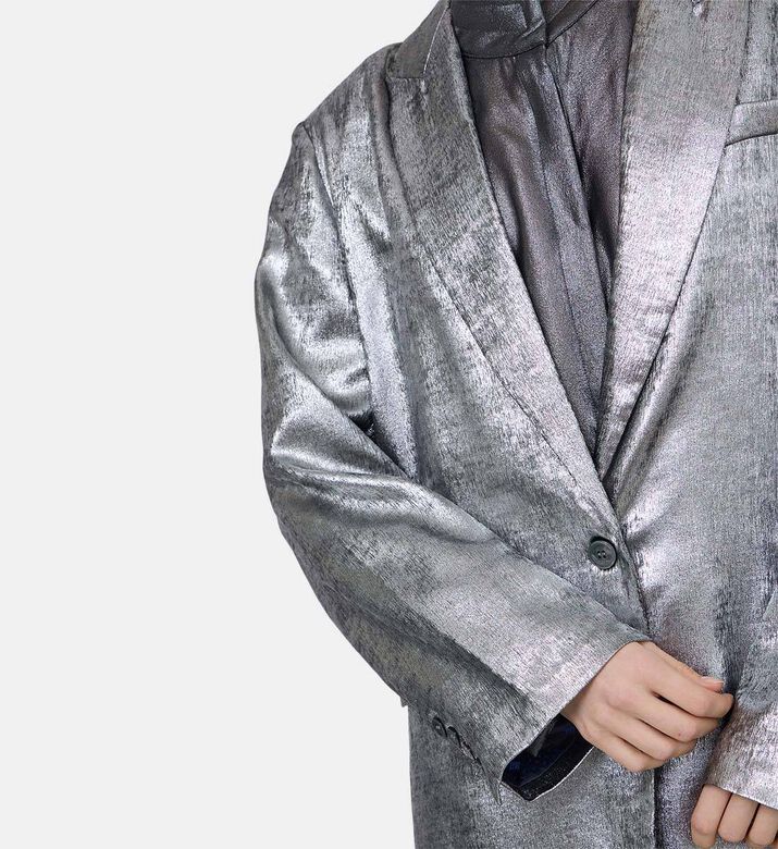 Metallic-effect Single-breasted Jacket
