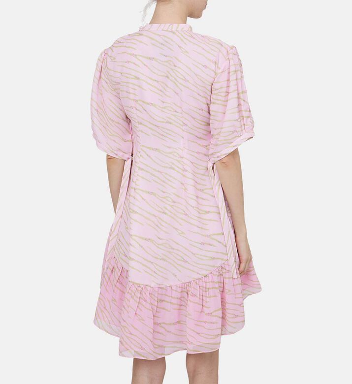 Zebra Layered V-shape Dress