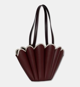 Mlouye Seashell Leather Mini Tote Bag, Burgundy, Packshot View