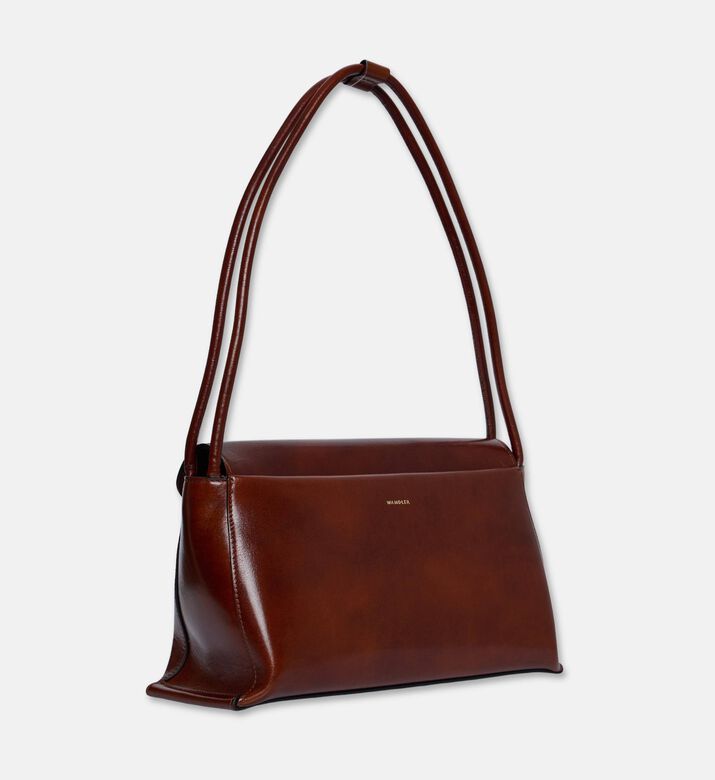 Wandler Veneto Shoulder Linen Bag, Brown, Packshot View
