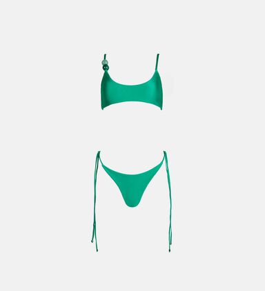 Itala Metallic-effect Bikini Top