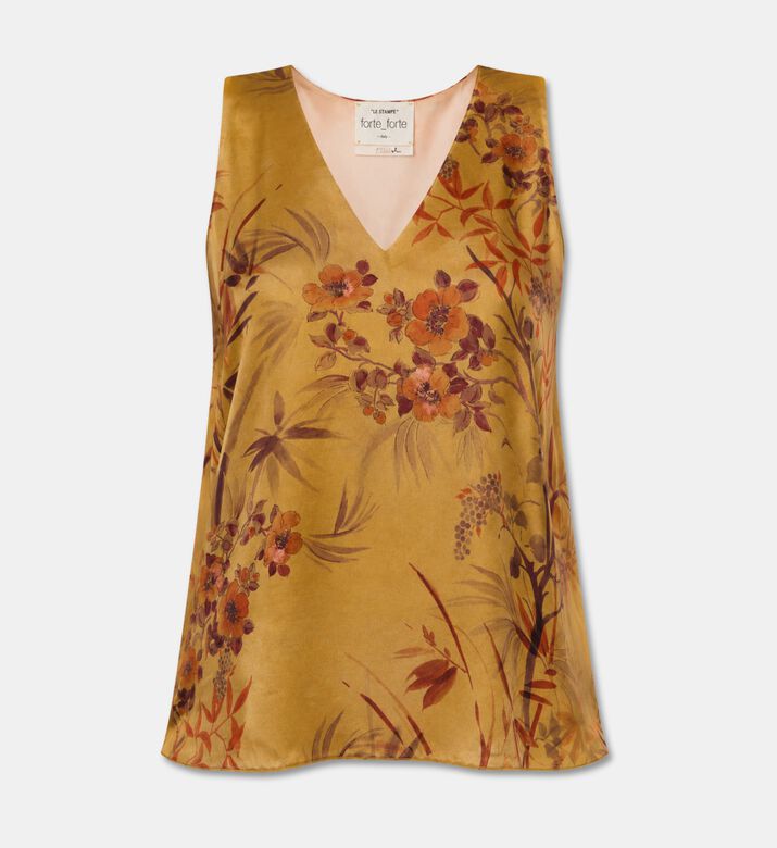 Forte-Forte Bamboo-jacquard V-neck Top, Packshot View