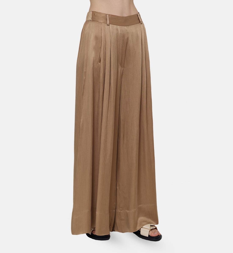 Pleated Wide-leg Pants