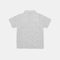 Leaf-print Polo Shirt