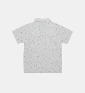 Leaf-print Polo Shirt
