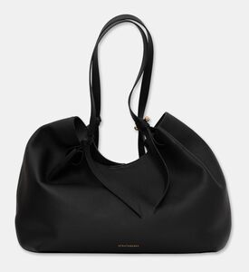 Strathberry Contrast Stitching Slouchy Tote Bag, Black, Packshot View
