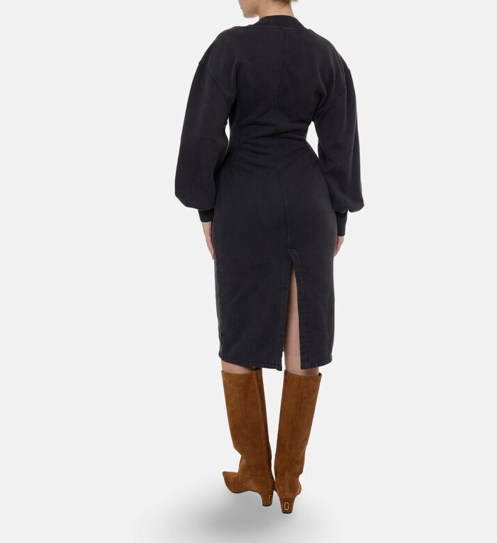 The Attico Embroidered V-neck Long-sleeve Midi Dress, Model View