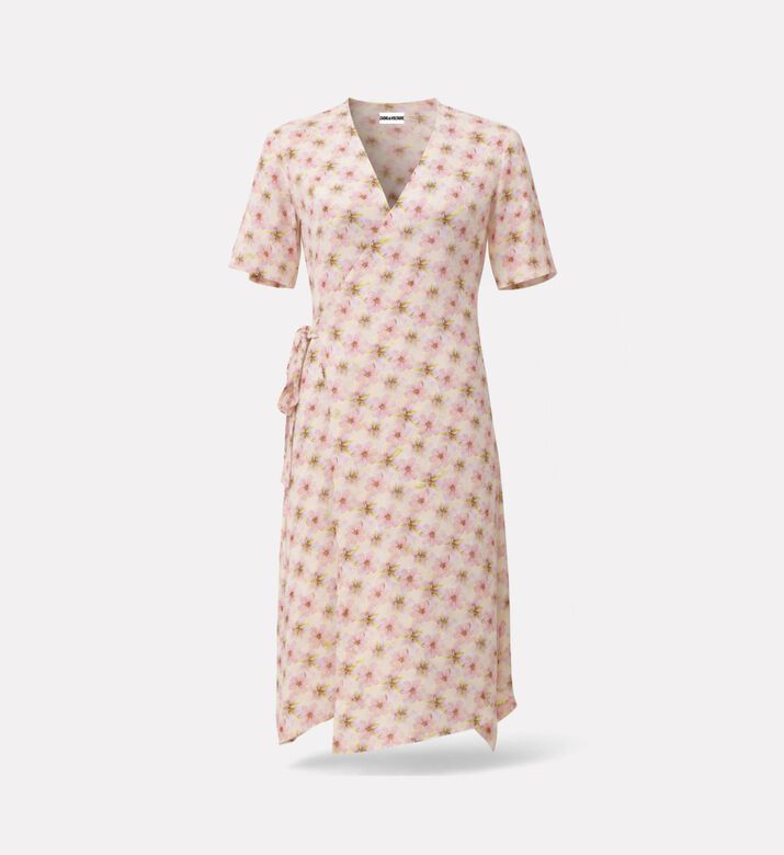 Zadig et Voltaire Reforme Floral-print Wrap Midi Dress, Packshot View