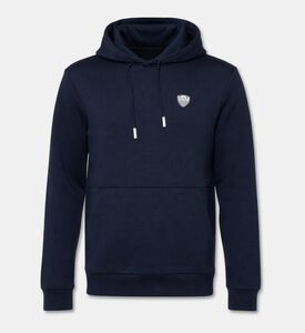 EA7 Logo-badge Hooded Sweatshirt, Blue, L, Packshot View