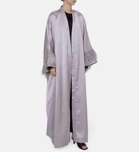 BARG Beaded Matching Scarf Abaya, Model View