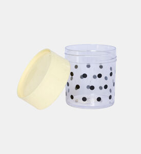 Miss Etoile Plastic Dots Lidded Canister 9 Cm, Packshot View