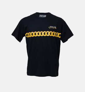 تي شيرت قطني مطبوع بشعار الماركة