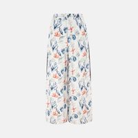 Seashell-print Wide-leg Pants