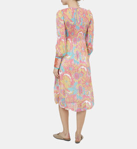 فستان ميدي مزين بأزهار