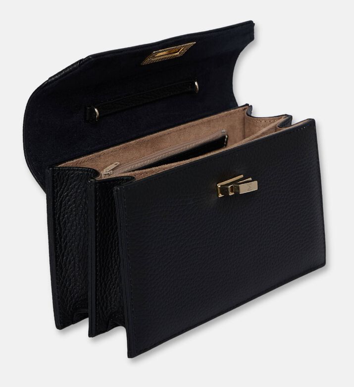 Maya.M Glam Leather Square Bag, Black, Packshot View