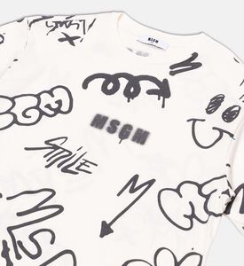 تيشيرت قصير الأكمام بطبعة على كامله