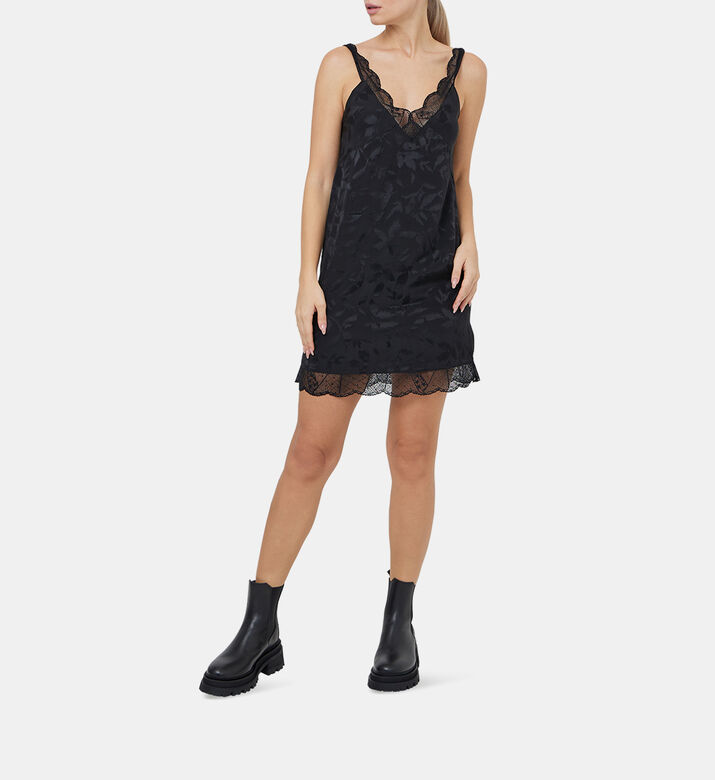 Renelle Floral Jacquard Dress