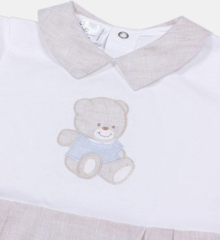 Bear-embroidery Romper
