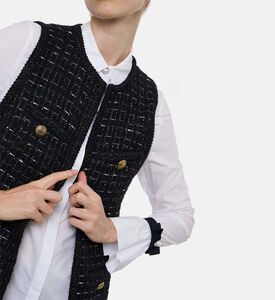 Weill Tweed Gold-toned Buttons Vest, Model View