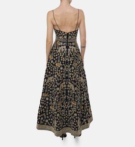 Alice and Olivia All-over Floral-print Flared Dress, Model View