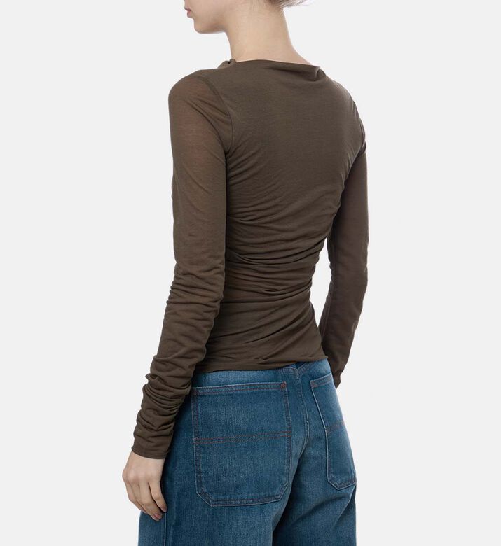 Gaia Draped Long-sleeve T-shirt