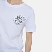 Rhinestone Patch-detail Cotton T-shirt