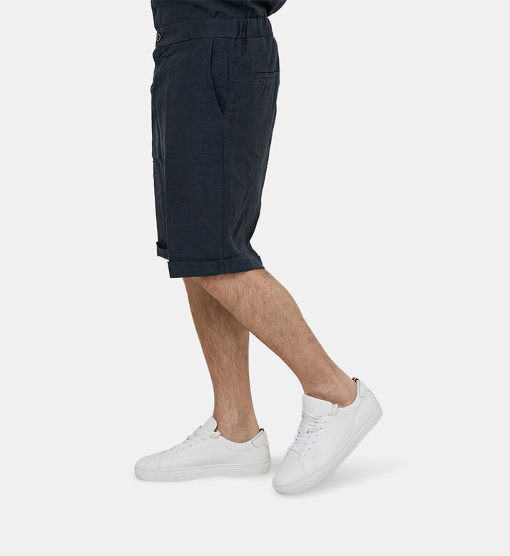 شورت برمودا كتان مصبوغ