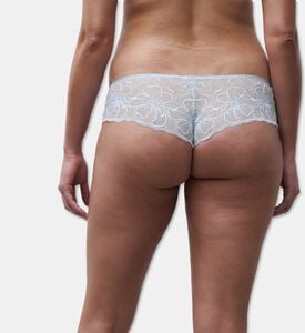 Chantelle Revealing Lace Shorty Briefs, White, L, Model View