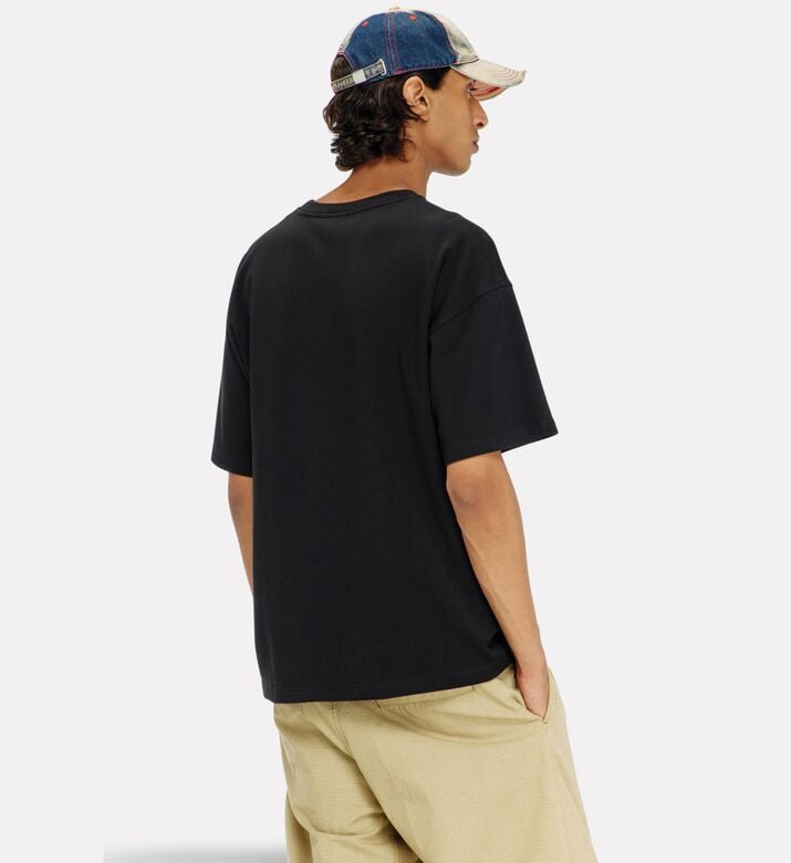 Diesel Minimal Logo Crewneck T-shirt, Black, L, Model View