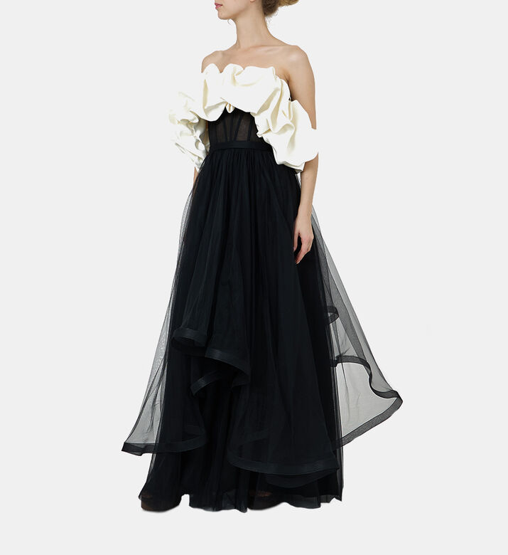 Layered Tulle Ruffled Top Dress