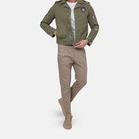 Embroidered Patch Long-sleeve Jacket